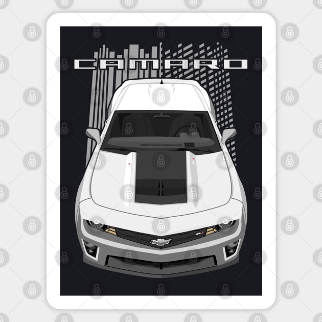 Camaro ZL1-5thgen-white Sticker by V8social